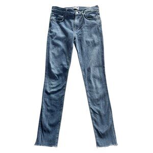 Agolde Woman's Sz 26 Sophie High Waist Medium Wash Raw Hem Skinny Jeans